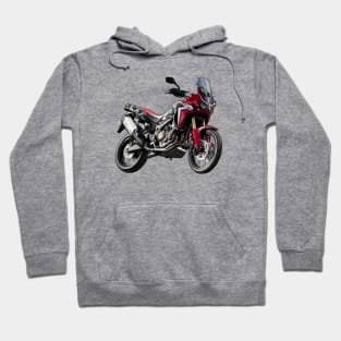 CRF1100L Africa Twin Adventure Bike Illustration Hoodie